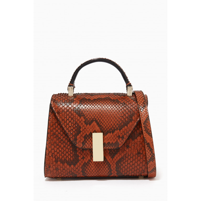 Valextra - Iside Top-handle Nano Bag in Python-print Leather