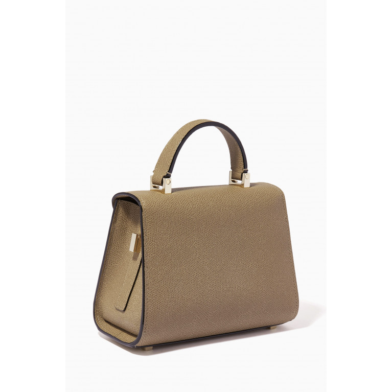 Valextra - Iside Micro Bag in Calfskin Leather Neutral