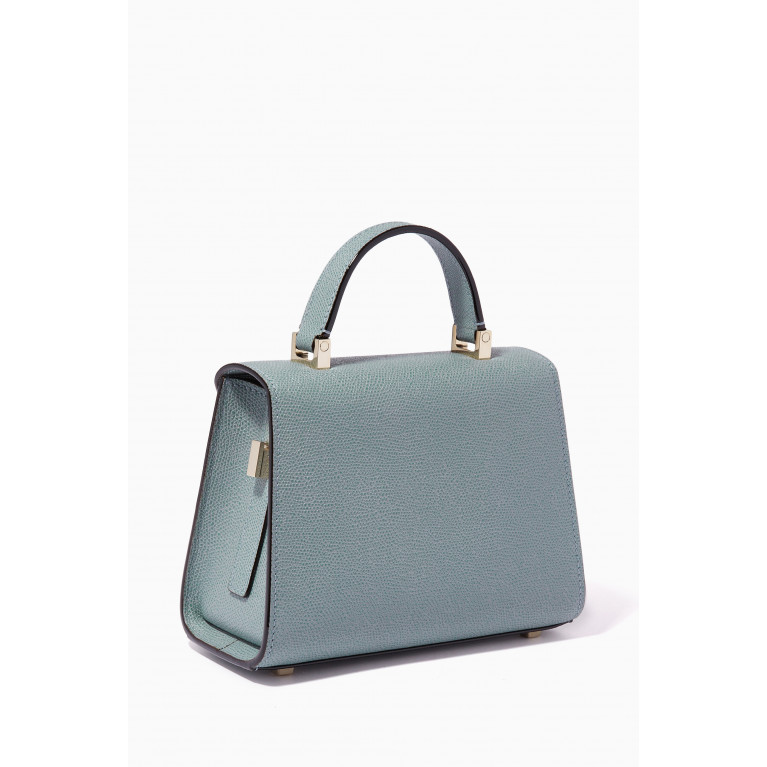 Valextra - Iside Micro Bag in Calfskin Leather Blue