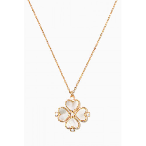 Kate Spade New York - Legacy Spade Flower Pendant Necklace in Gold-plated Brass