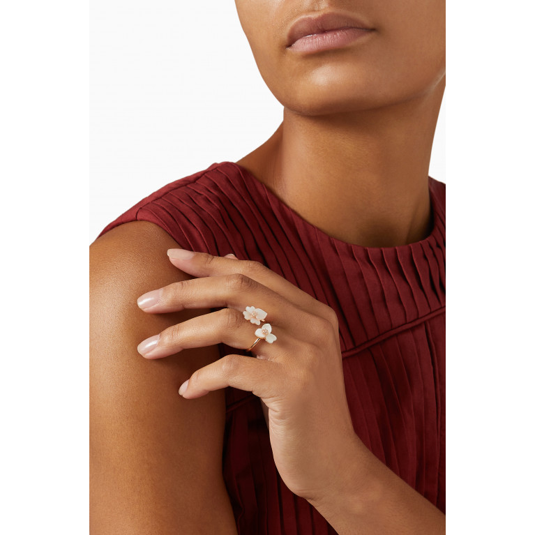 Kate Spade New York - Precious Pansy Ring in Rose-gold Plated Metal