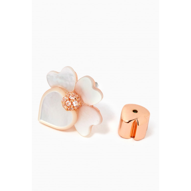 Kate Spade New York - Precious Pansy Stud Earrings in Rose Gold-Plated Metal