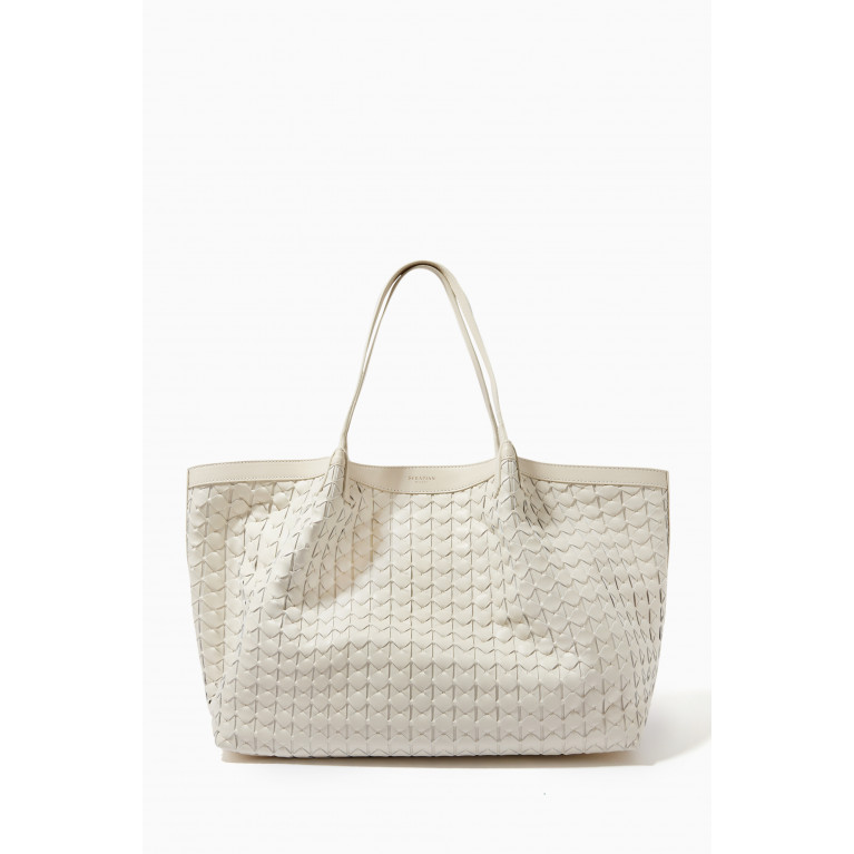 Serapian - Secret Tote Bag in Mosaico Leather Neutral
