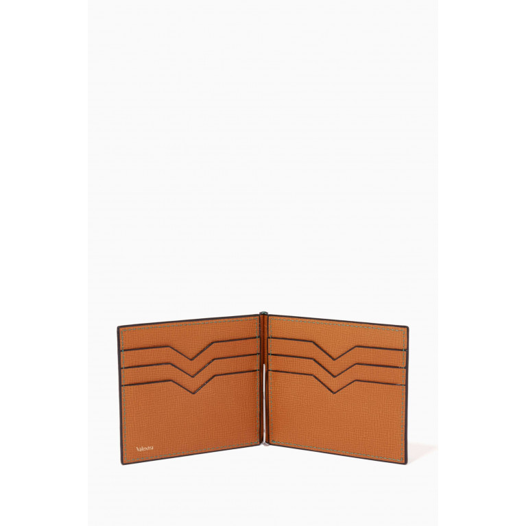 Valextra - Simple Grip Wallet in Leather Brown