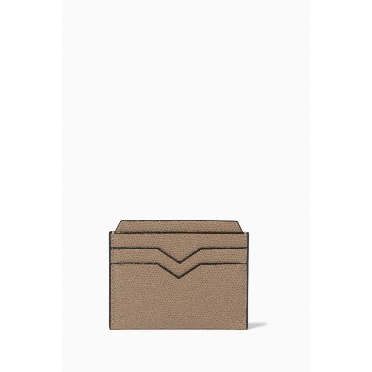 Valextra - Card Case in Leather Neutral