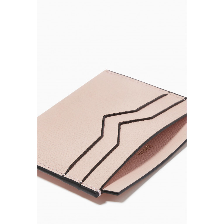Valextra - Card Case in Calfskin Leather Pink