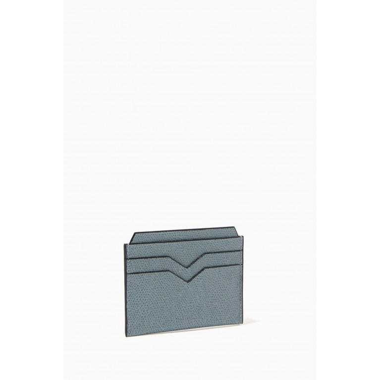 Valextra - Card Case in Leather Blue