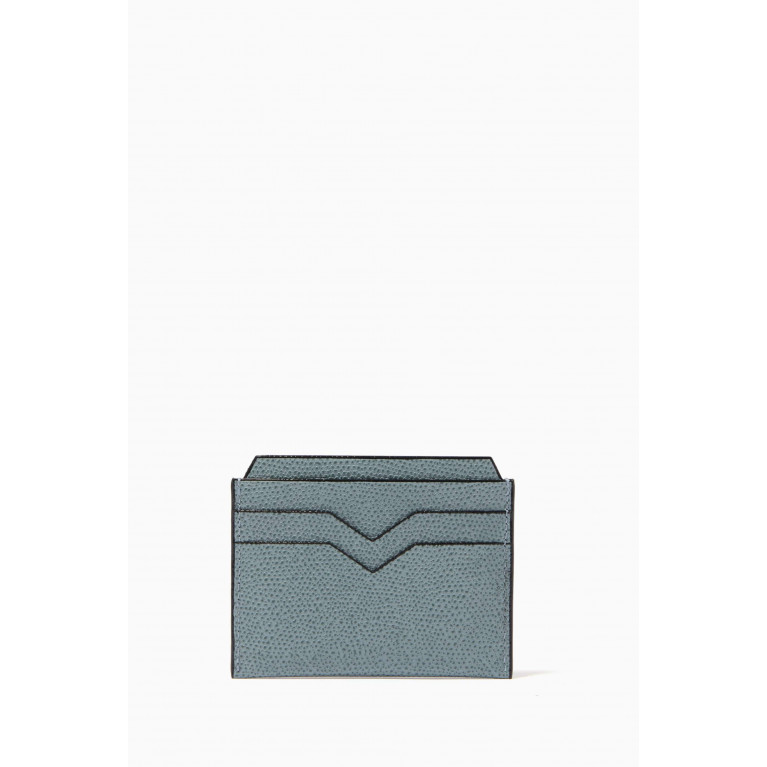 Valextra - Card Case in Leather Blue