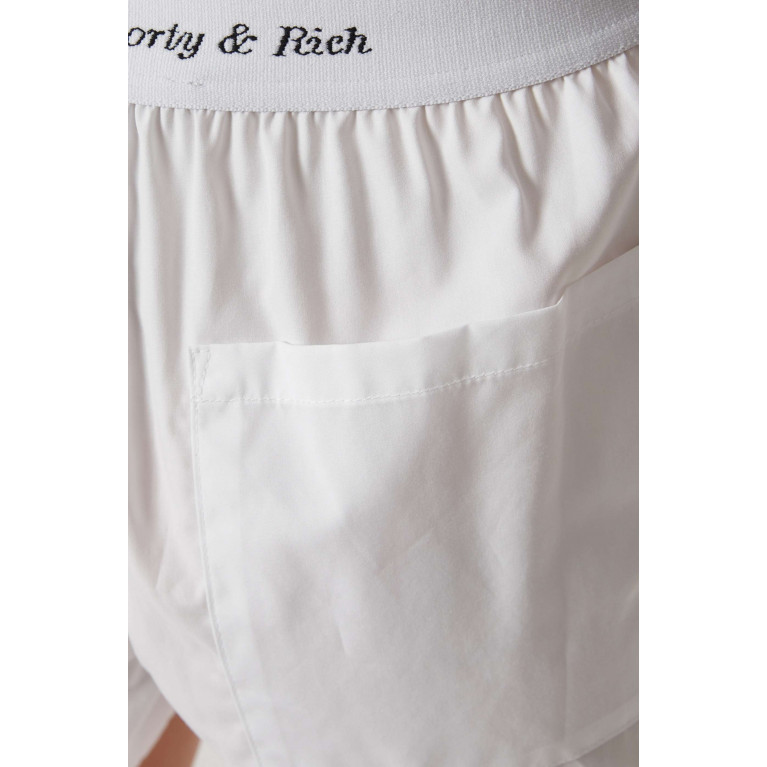Sporty & Rich - Cassie Boxer Shorts in Cotton Poplin