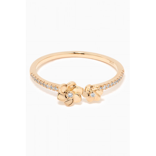 STONE AND STRAND - Mini Blooms Corsage Diamond Ring in 10kt Yellow Gold