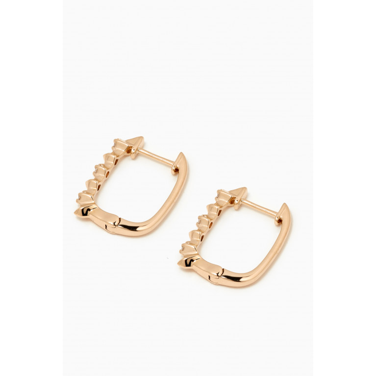 STONE AND STRAND - Oval Diamond Line Huggie Earrings in 10kt Yellow Gold