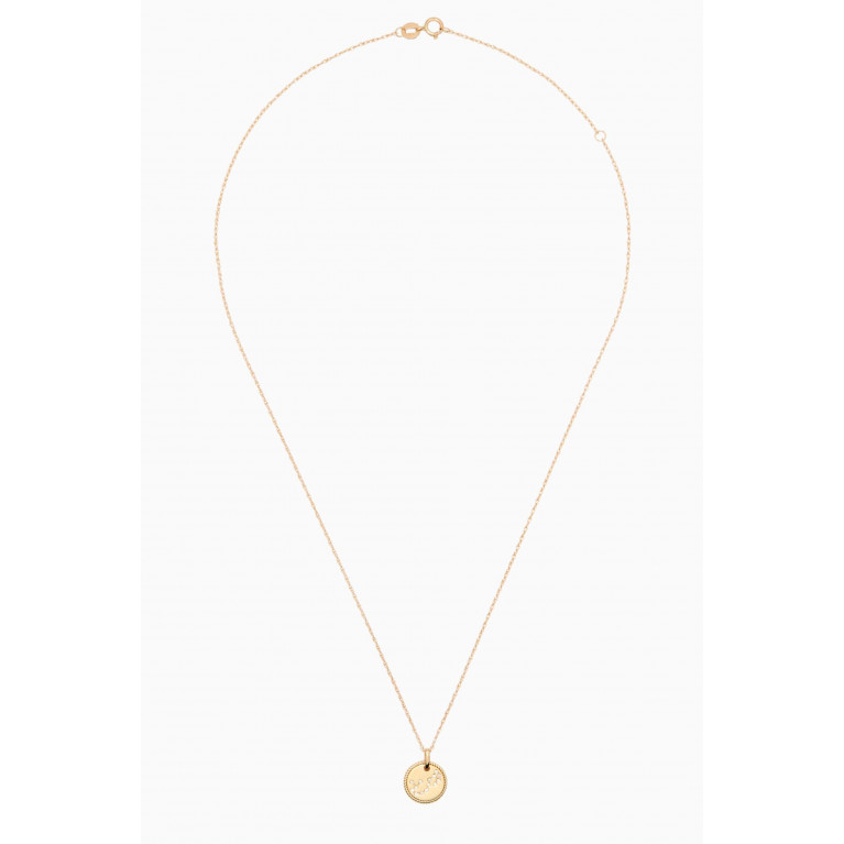 STONE AND STRAND - Mini Scorpio Medallion Necklace in 10kt Yellow Gold