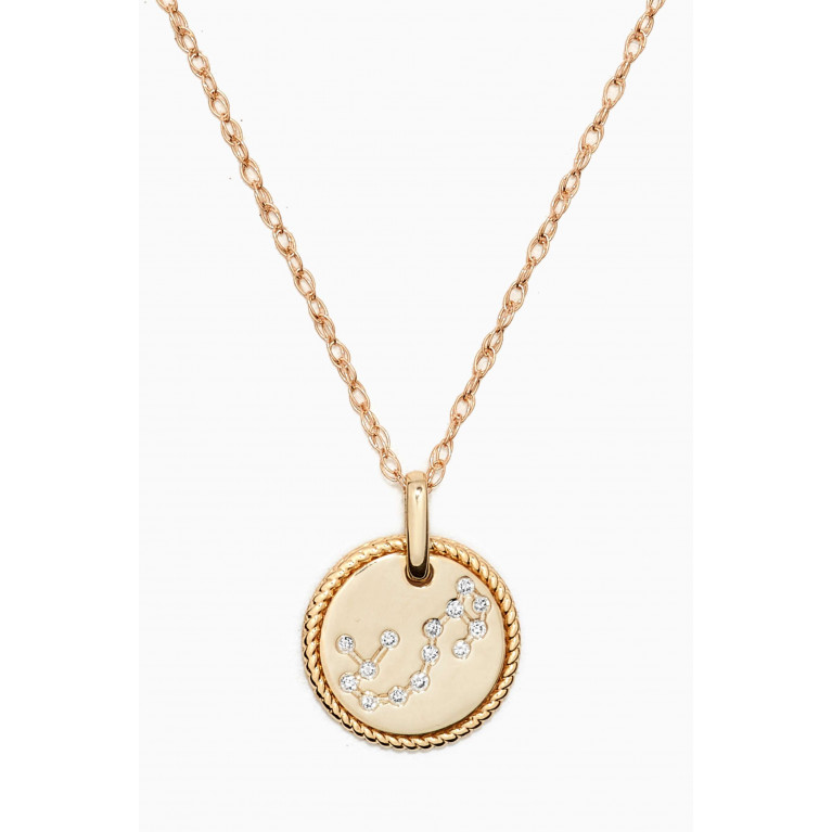 STONE AND STRAND - Mini Scorpio Medallion Necklace in 10kt Yellow Gold