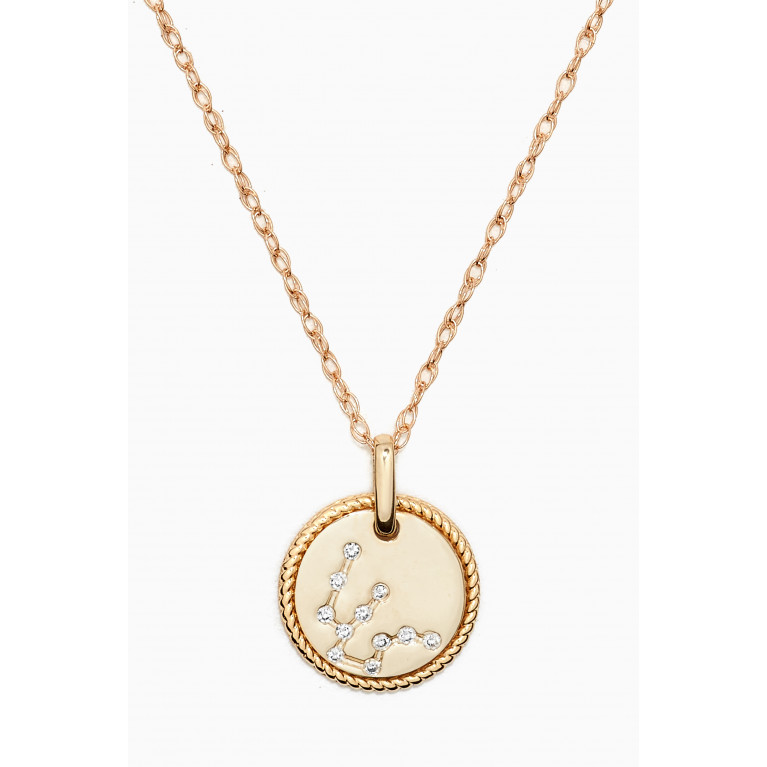 STONE AND STRAND - Mini Aquarius Medallion Necklace in 10kt Yellow Gold