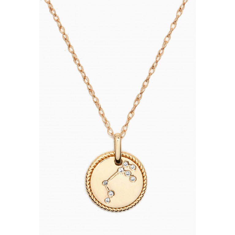 STONE AND STRAND - Mini Aries Medallion Necklace in 10kt Yellow Gold