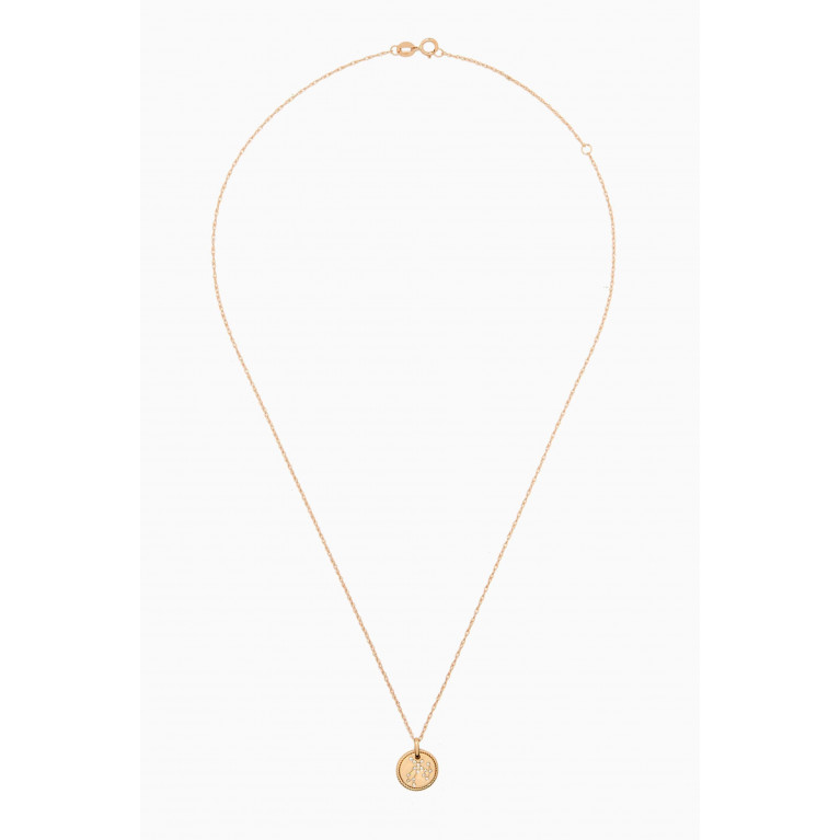 STONE AND STRAND - Mini Sagittarius Medallion Necklace in 10kt Yellow Gold