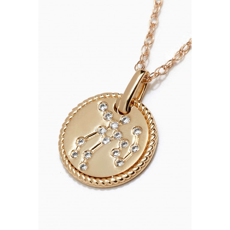STONE AND STRAND - Mini Sagittarius Medallion Necklace in 10kt Yellow Gold