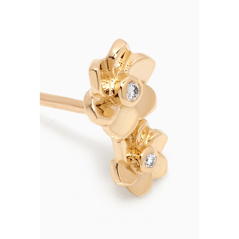 STONE AND STRAND - Mini Blooms Corsage Diamond Stud Earrings in 10kt Yellow Gold
