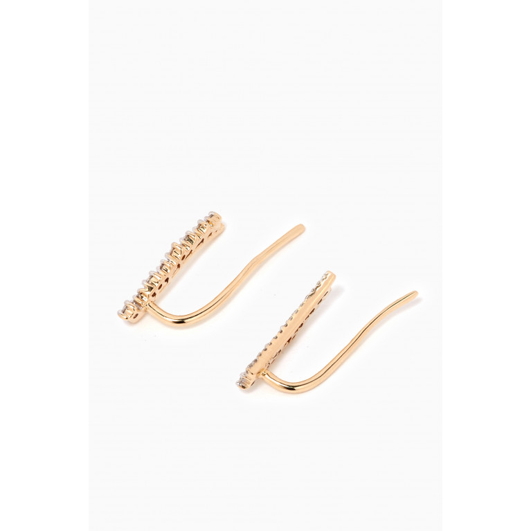 STONE AND STRAND - Sparks Fly Diamond Climber Earrings in 10kt Yellow Gold