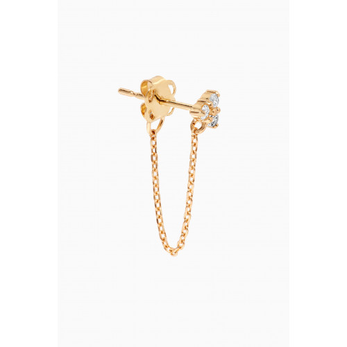 STONE AND STRAND - Front To Back Trinity Single Stud Earring in 10kt Yellow Gold