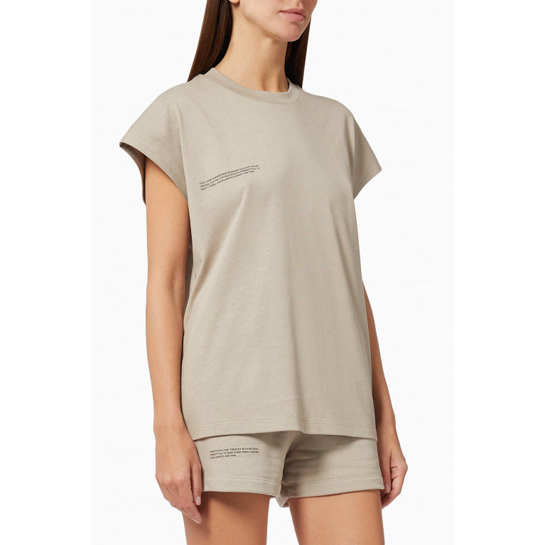 Pangaia - Organic Cotton Cropped Shoulder T-shirt with C-FIBER™ STONE