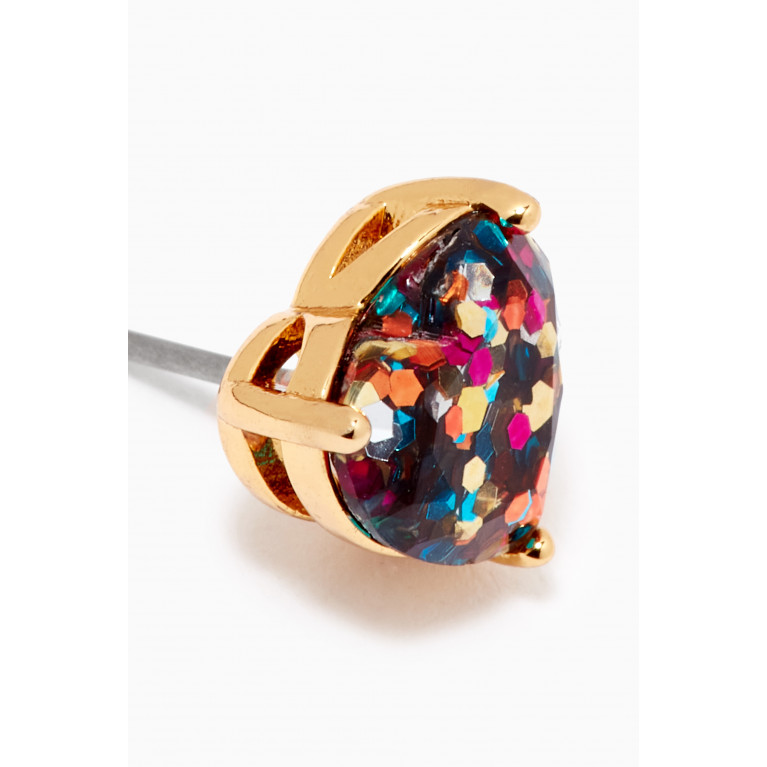 Kate Spade New York - My Love Glitter Studs in Gold-plated Brass Multicolour