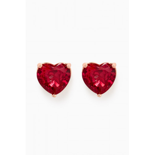 Kate Spade New York - My Love Heart Studs in Silver-plated Brass Red