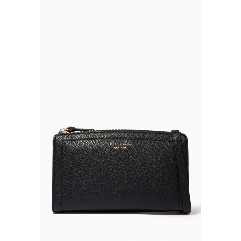 Kate Spade New York - Knott Small Crossbody Bag in Pebbled Leather Black