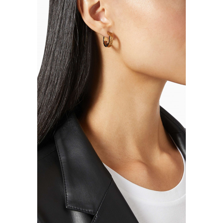 Versace - Greca Hoop Earrings in Brass