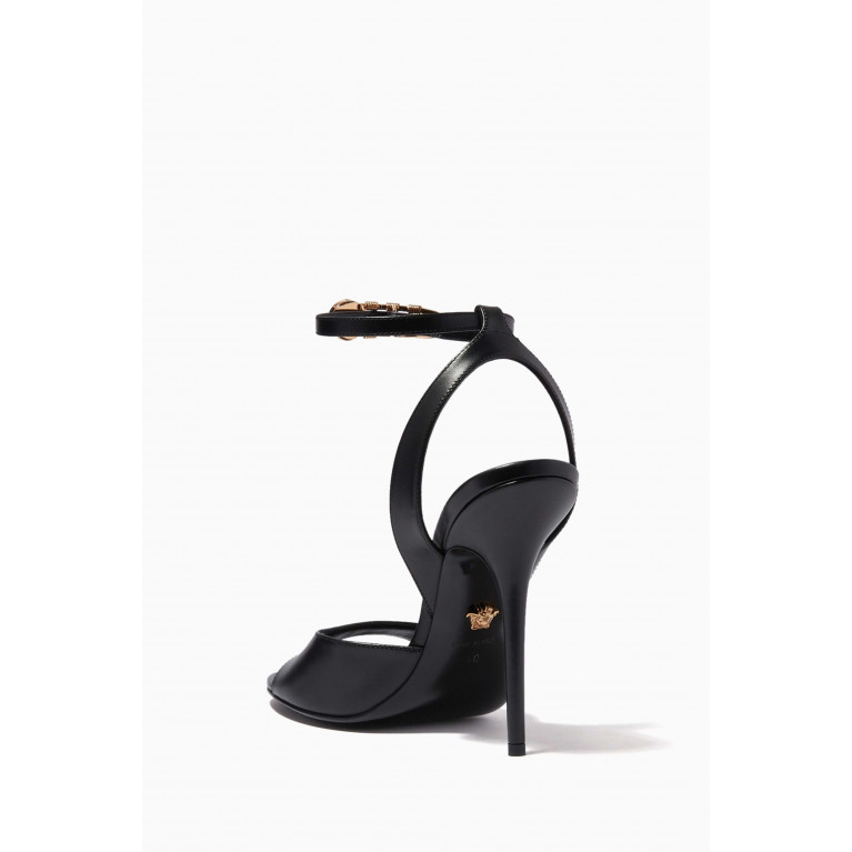 Versace - Versace Safety Pin High Heel Sandals in Calf Leather