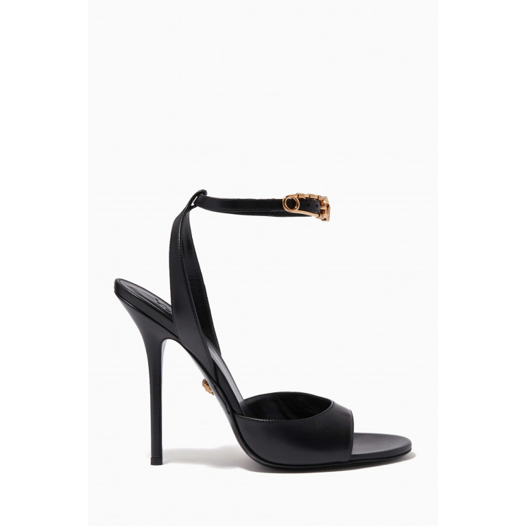 Versace - Versace Safety Pin High Heel Sandals in Calf Leather