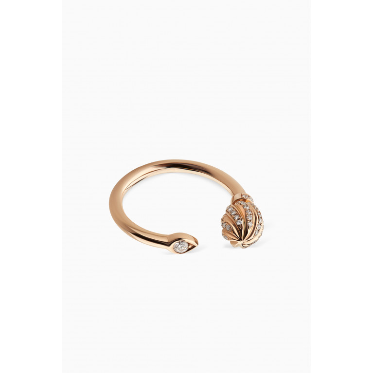 Gafla - Merwad Wand Diamond Ring in 18kt Rose Gold