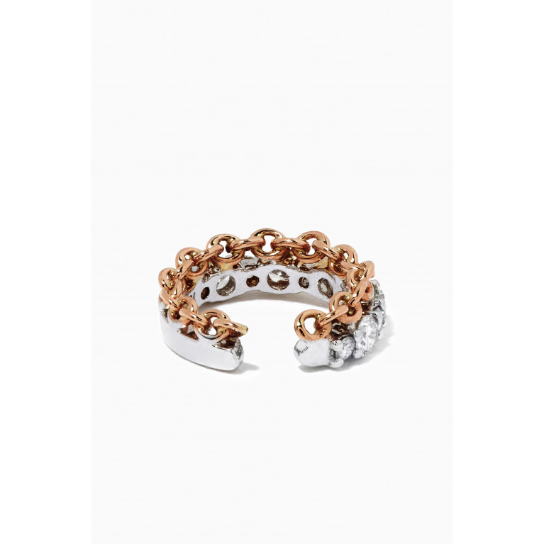 Gafla - Salasil Diamond Cuff Earrings in 18kt Rose & White Gold