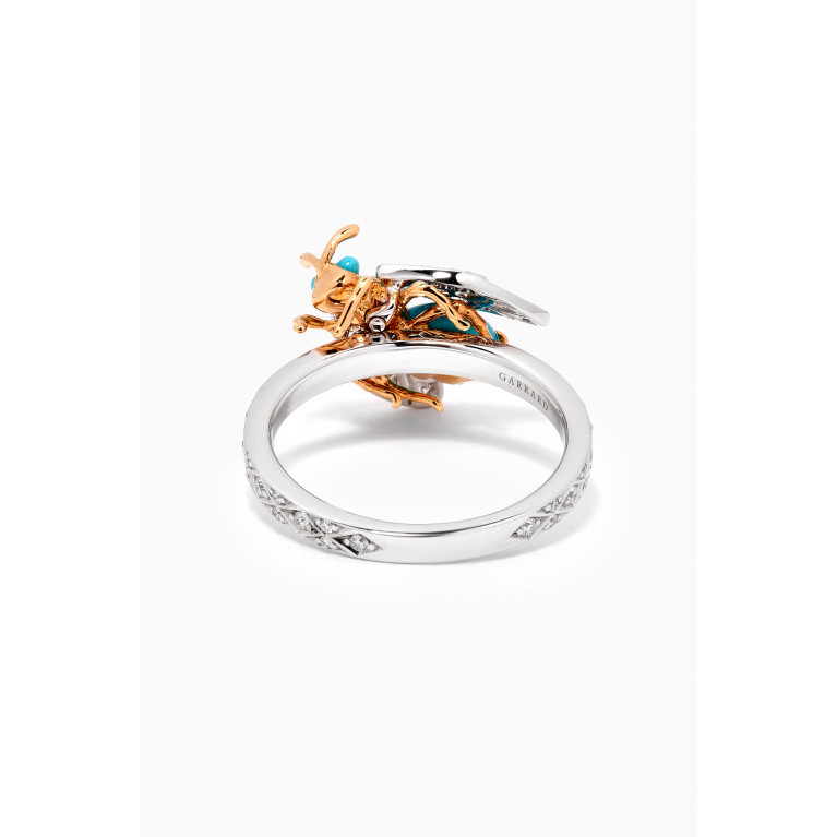Garrard - Enchanted Palace Bug Turquoise & Diamond Ring in 18kt White Gold