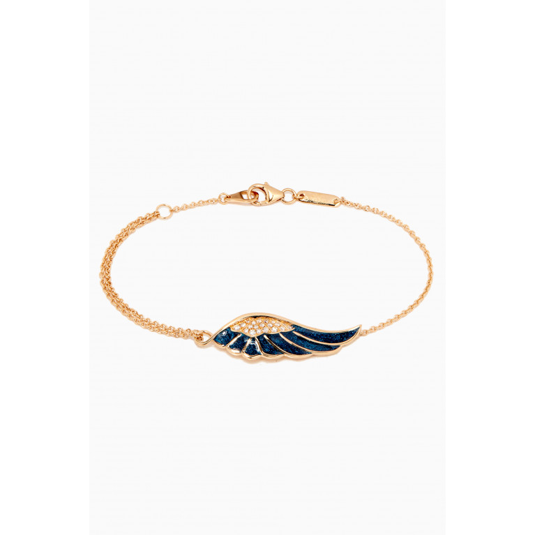 Garrard - Wings Reflection Midnight Diamond Bracelet in 18kt Yellow Gold
