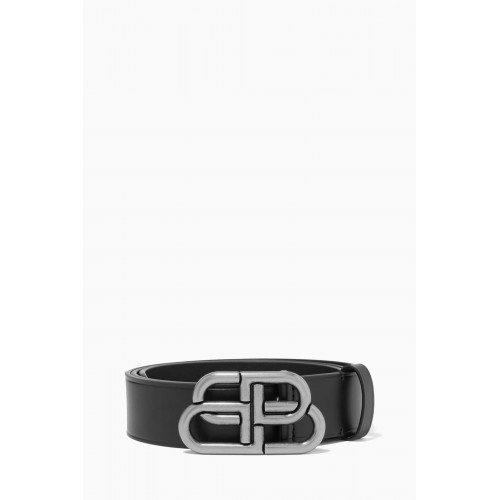 Balenciaga - BB Belt in Shiny Box Calfskin