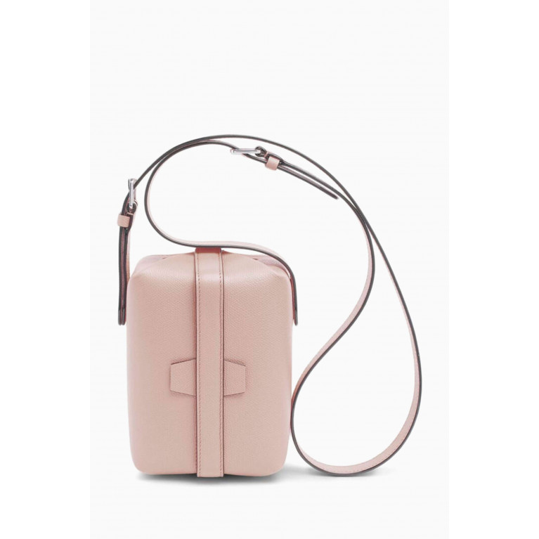 Valextra - Tric Trac Crossbody Bag in Leather Pink