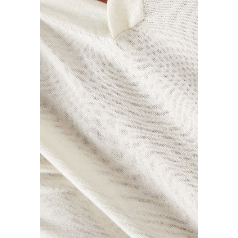 Frescobol Carioca - Aurelio Polo Shirt in Silk Cotton Wool