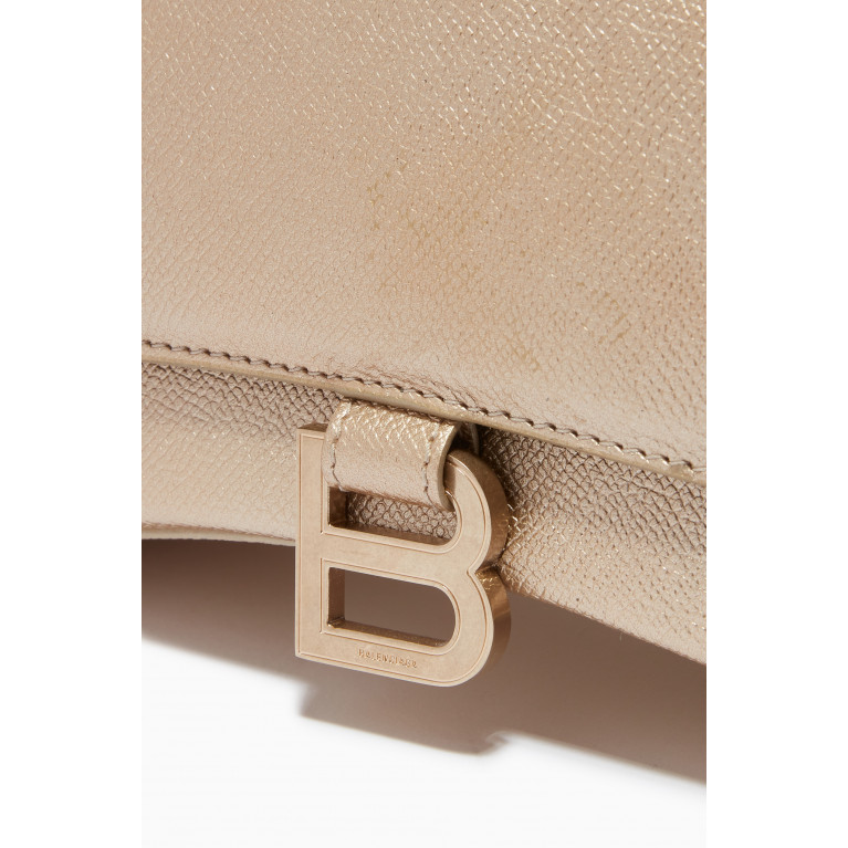 Balenciaga - Hourglass XS Top Handle Bag in Metallic Calfskin