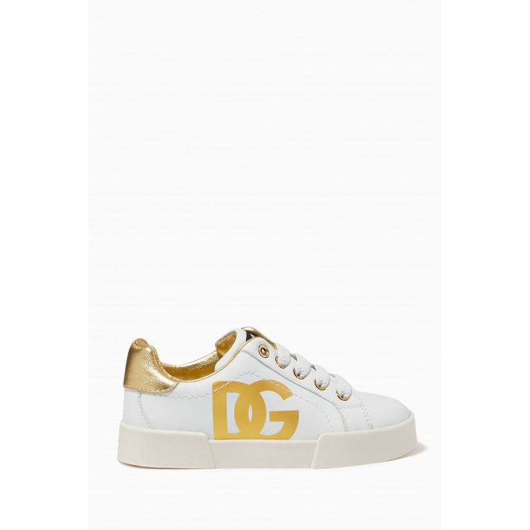 Dolce & Gabbana - Portofino Sneakers with DG in Leather