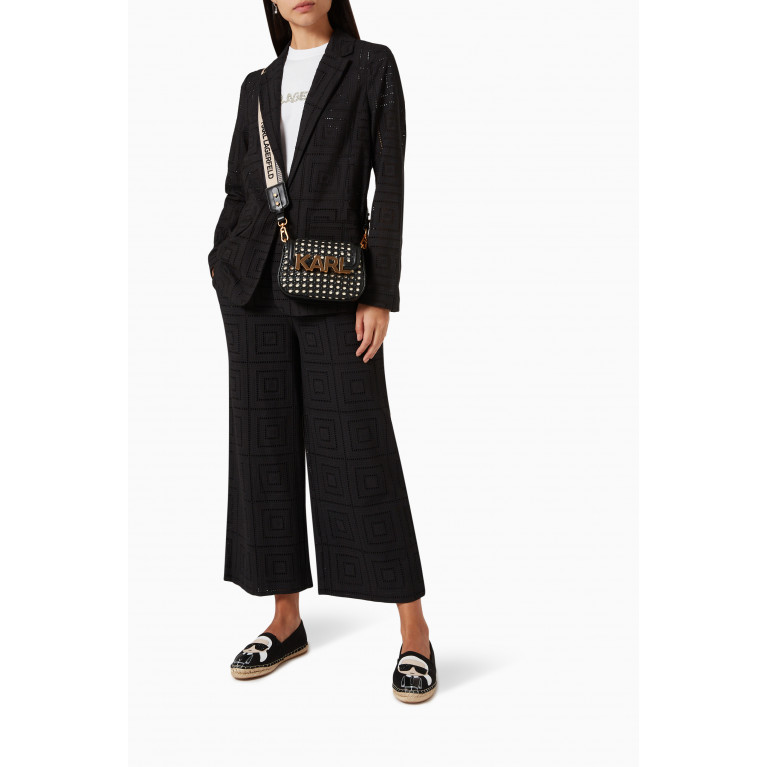 Karl Lagerfeld - Broderie Anglaise Culottes in Organic Cotton