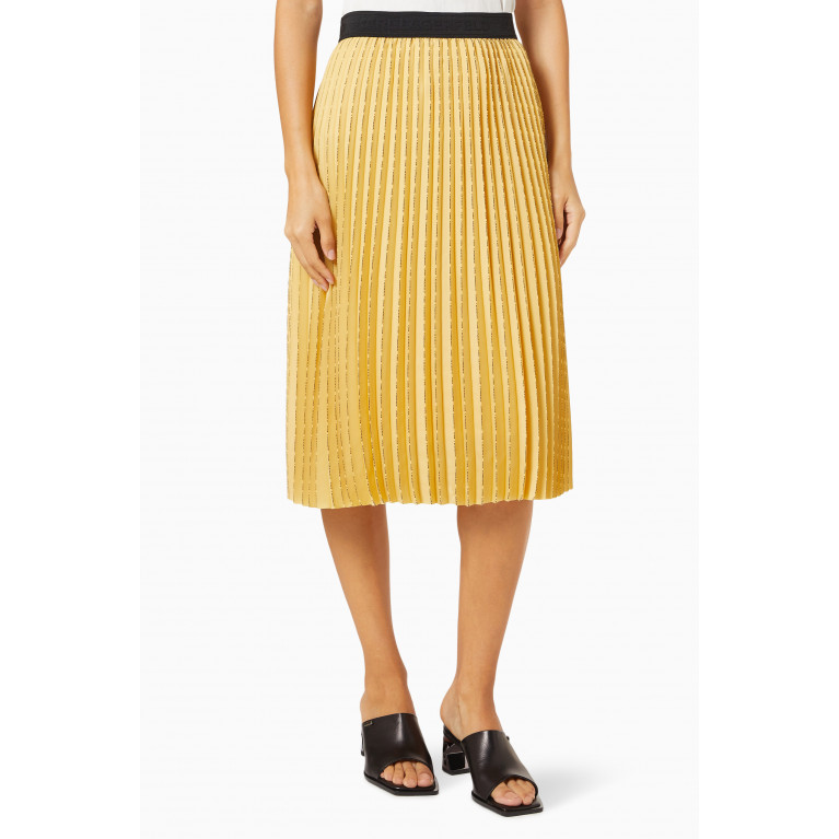 Karl Lagerfeld - Logo Print Pleated Skirt in Sustainable Fabric