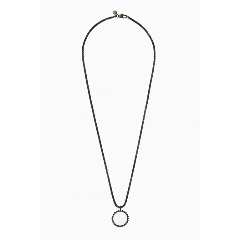 Tateossian - Lens Gear Necklace in Stainless Steel