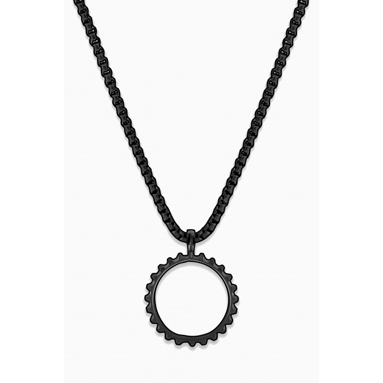 Tateossian - Lens Gear Necklace in Stainless Steel