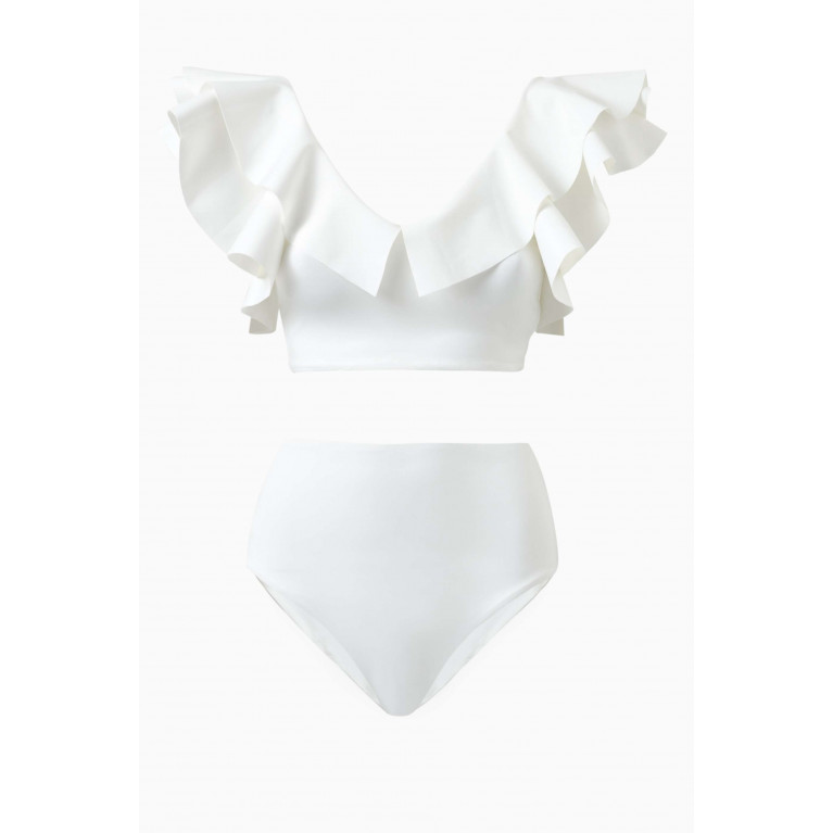 Maygel Coronel - Mila Bikini Set in Lycra White