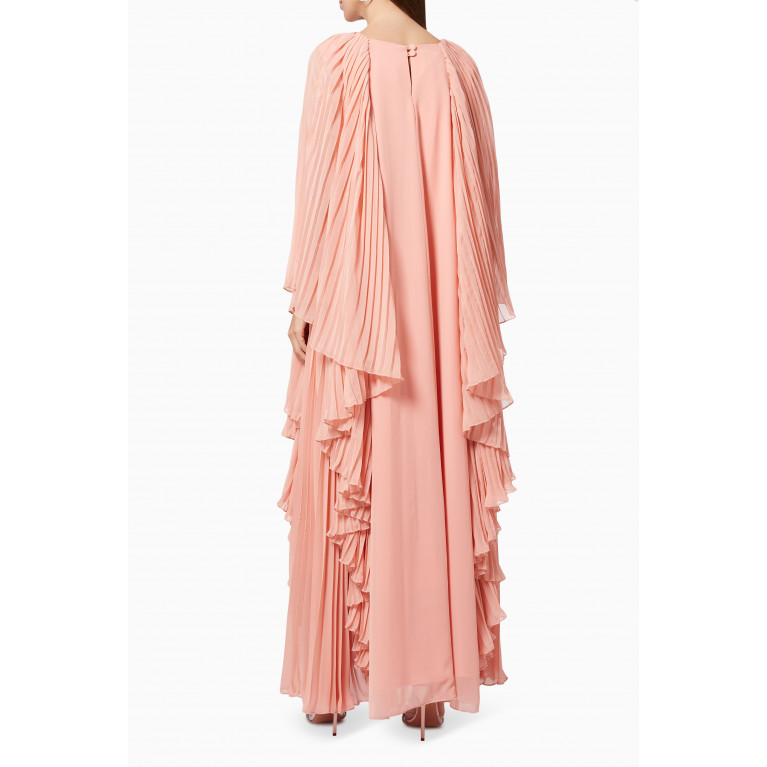 NASS - Pleated Ruffle Gown Pink