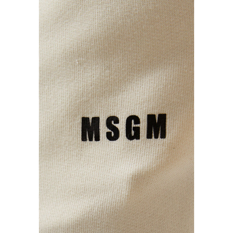 MSGM - Logo Sweatpants in Cotton-fleece Neutral