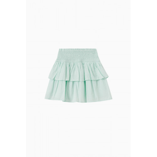 Name It - Smocked Tiered Skirt in Cotton Blue
