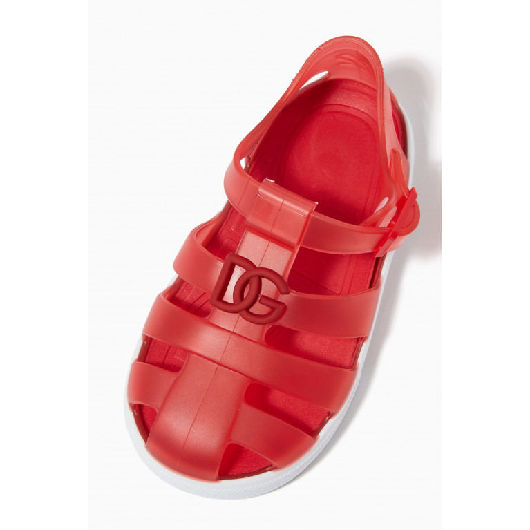 Dolce & Gabbana - DG Interlock Logo Jelly Sandals