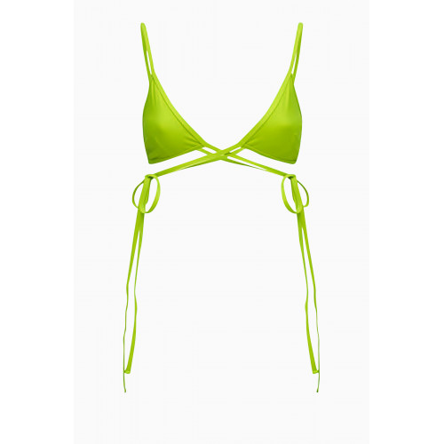 Christopher Esber - Looped Tie Bikini Top Green